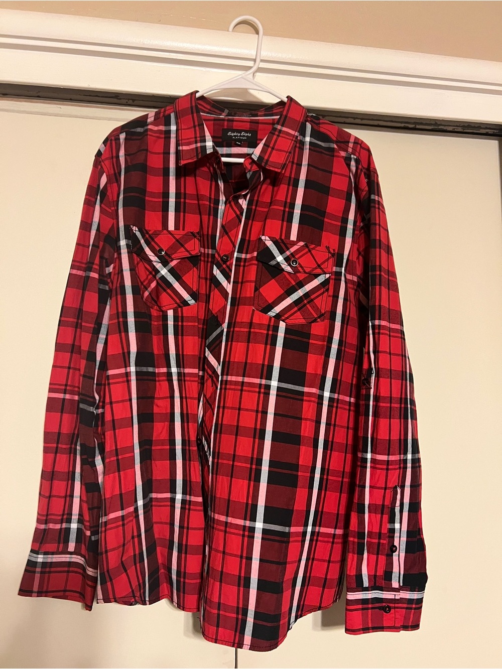 Eighty Eight Red Plaid Button-Down Shirt